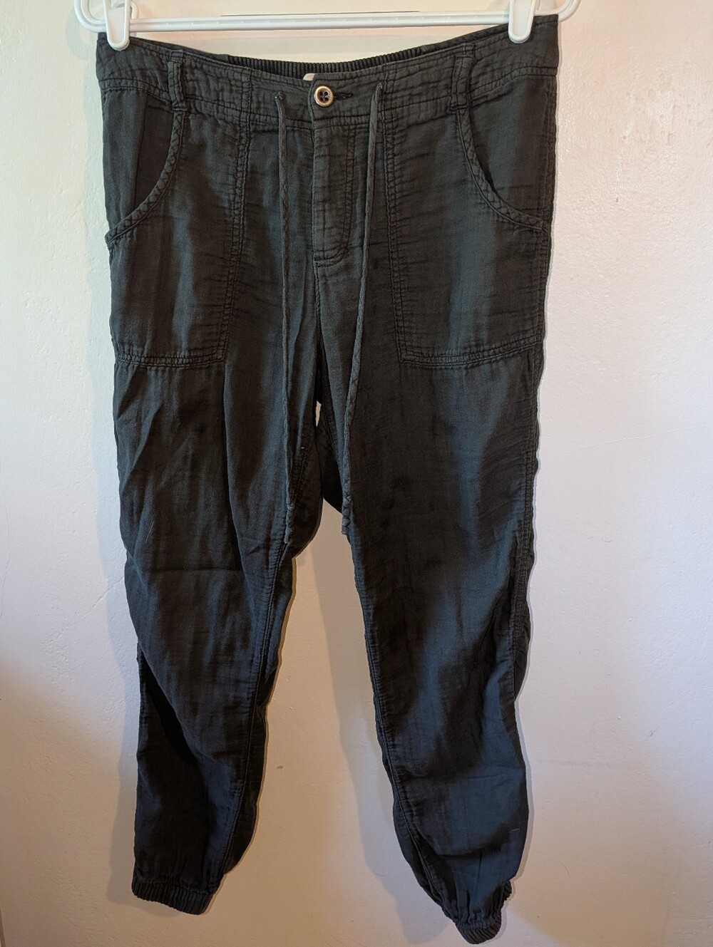 aerie Green Womens Jogger Pants with Drawstring Waist Size 6